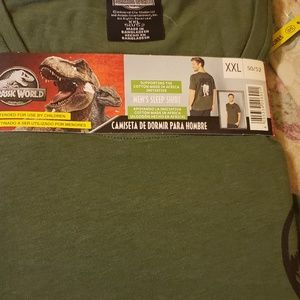 Jurassic Park Mens Green Sleep Shirt XXL NWT